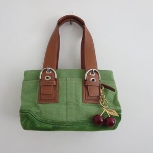 🌱 Coach Green Mini Tote Bag 🌱